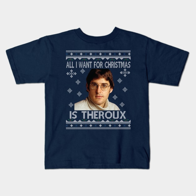 All I Want For Christmas Is Louis Theroux Knit Pattern Kids T-Shirt by Nova5